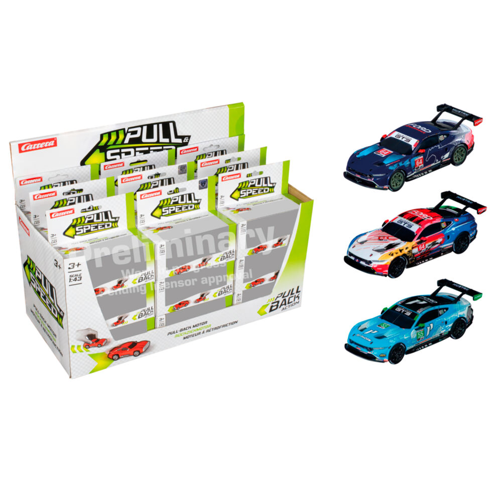 Coche Ford Mustang GT3 pull back surtido - Frikibase.com