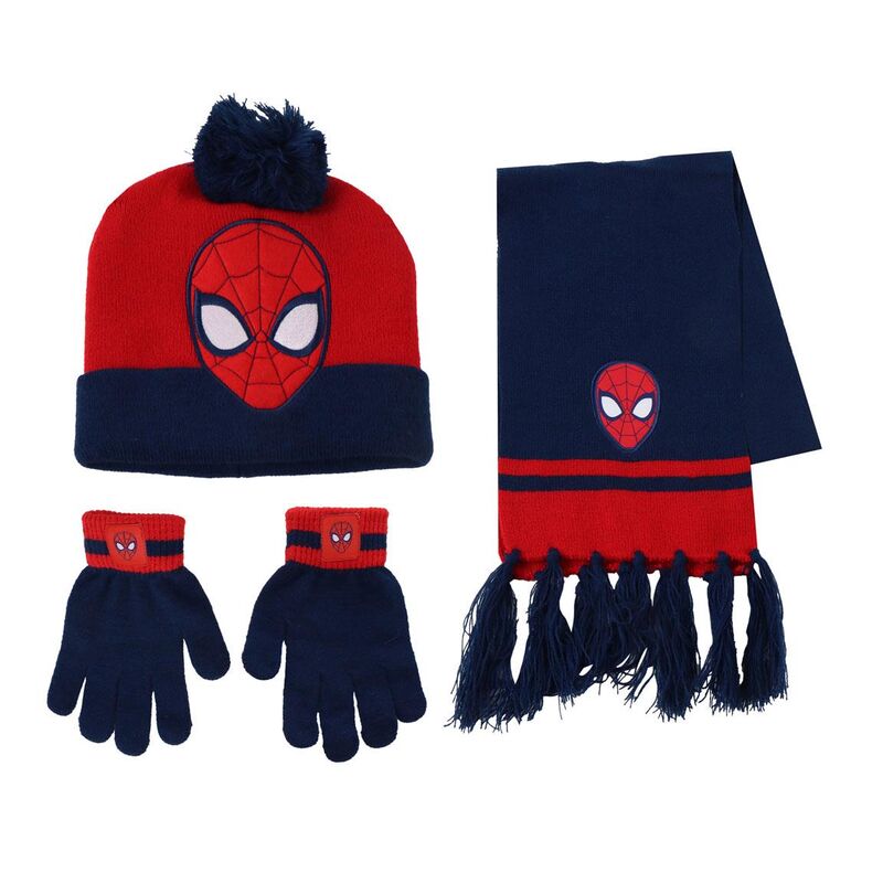 Conjunto gorro guantes bufanda cuello Spiderman Marvel - Frikibase.com
