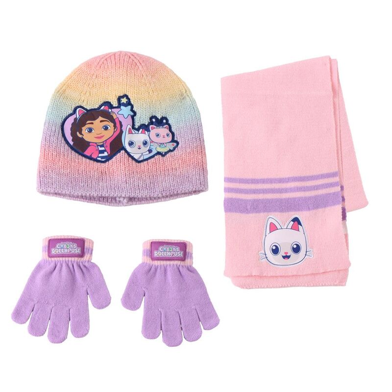 Conjunto gorro guantes bufanda La Casa de Muñecas de Gabby - Frikibase.com