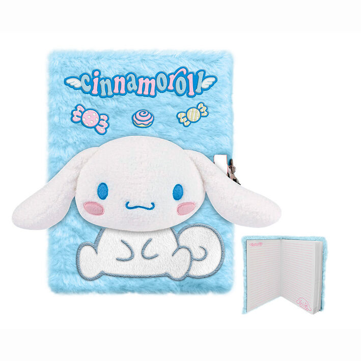 Cuaderno peluche A5 Cinnamoroll Hello Kitty - Frikibase.com