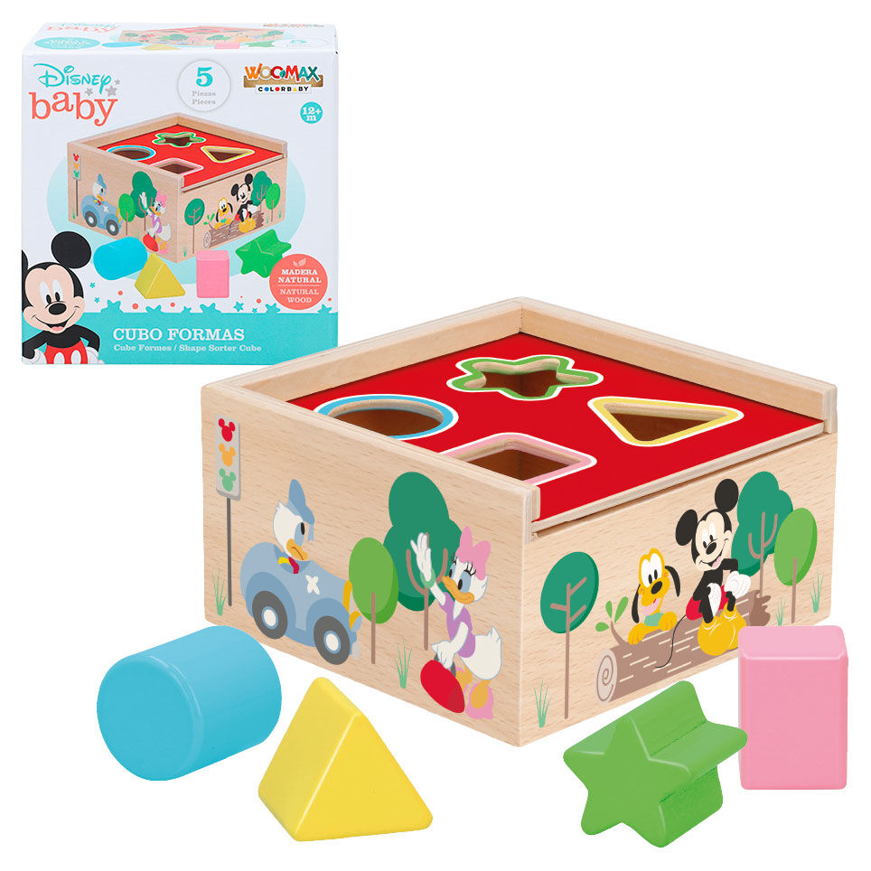 Cubo formas madera Mickey Minnie Disney - Frikibase.com