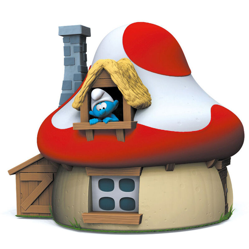 Figura hucha Casa Seta Pitufos 15cm - Frikibase.com