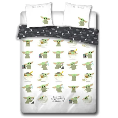 Funda nordica Baby Yoda The Mandalorian Star Wars algodon cama 135cm - Frikibase.com