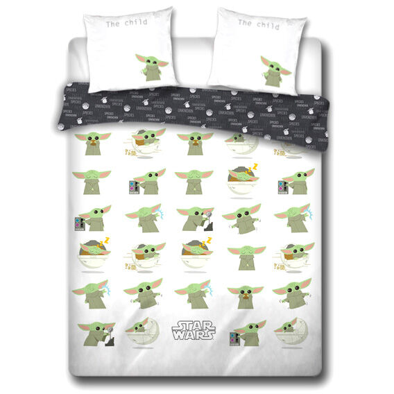 Funda nordica Baby Yoda The Mandalorian Star Wars algodon cama 135cm - Frikibase.com
