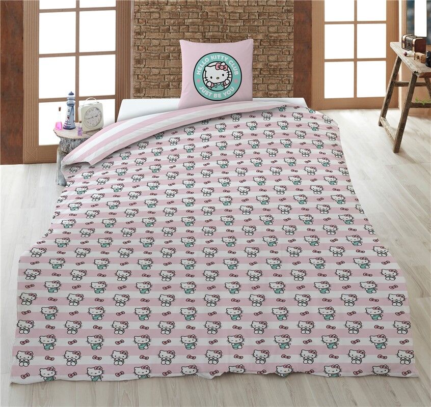Funda nordica Hello Kitty cama 90cm policotton - Frikibase.com