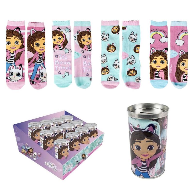 Hucha 4 pares calcetines La Casa de Muñecas de Gabby - Frikibase.com