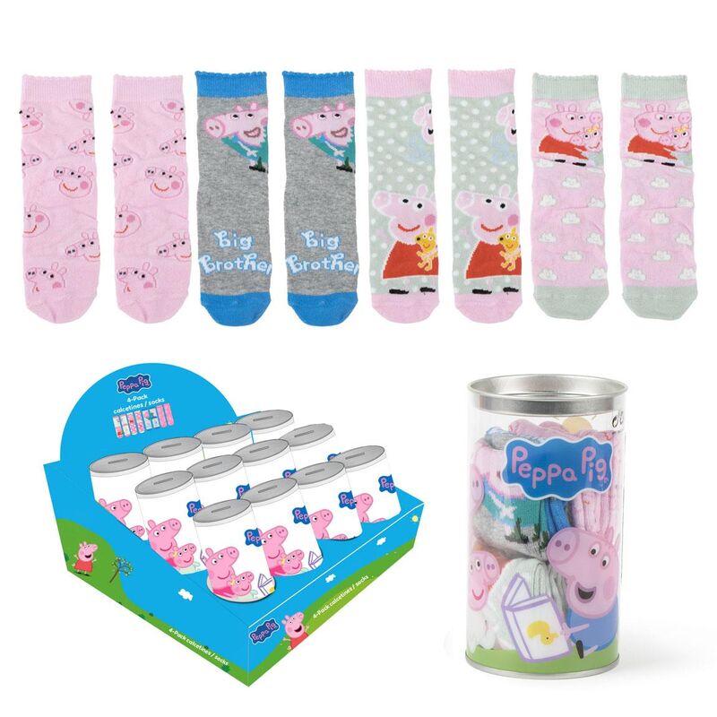 Hucha 4 pares calcetines Peppa Pig - Frikibase.com