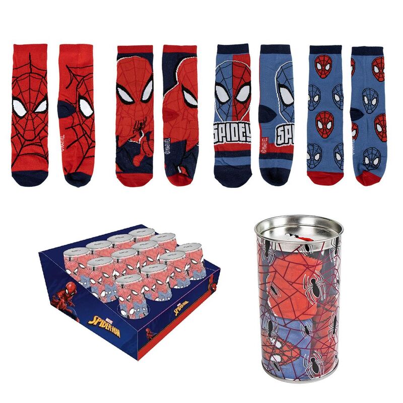 Hucha 4 pares calcetines Spiderman Marvel - Frikibase.com