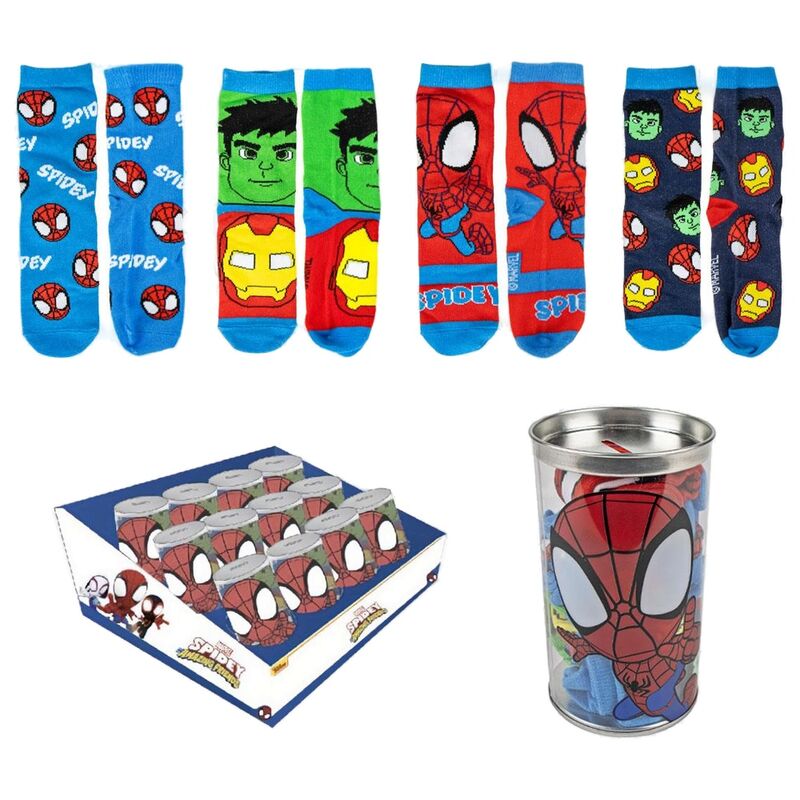 Hucha 4 pares calcetines Spidey Marvel - Frikibase.com