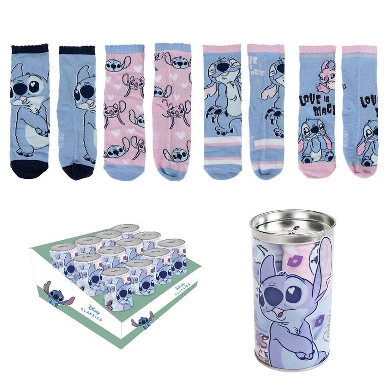 Hucha 4 pares calcetines Stitch Disney - Frikibase.com