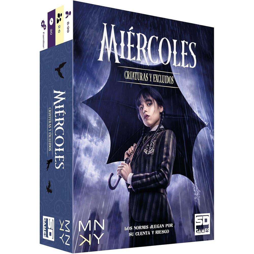 Juego de cartas Criaturas y Excluidos Miercoles Wednesday español - Frikibase.com