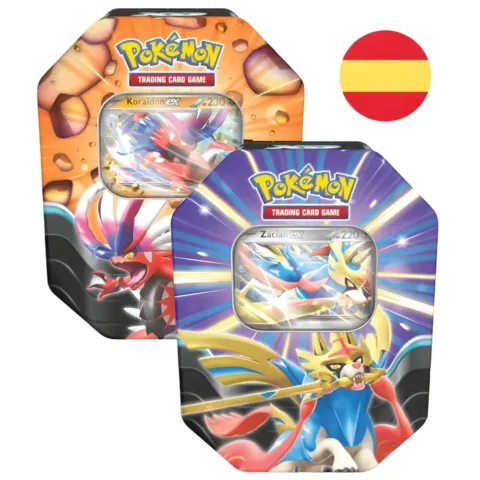 Lata cartas Paldea Zacian ex Koraidon ex Pokemon español - Frikibase.com