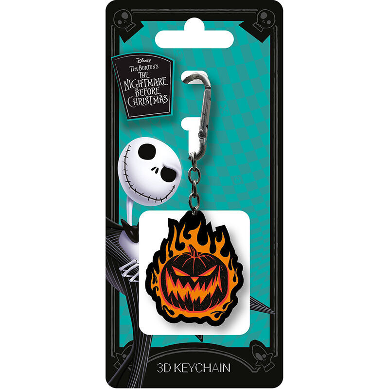 Llavero 3D Calabaza en Llamas Pesadilla Antes de Navidad Disney 6cm - Frikibase.com