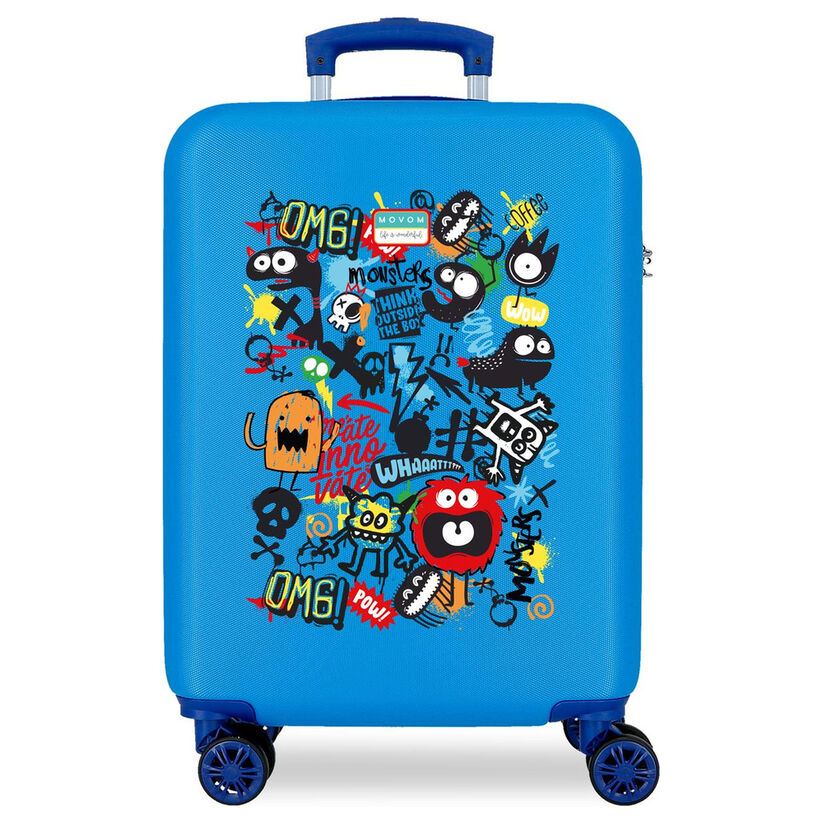 Maleta trolley ABS Monsters Azulon Movom 55cm - Frikibase.com