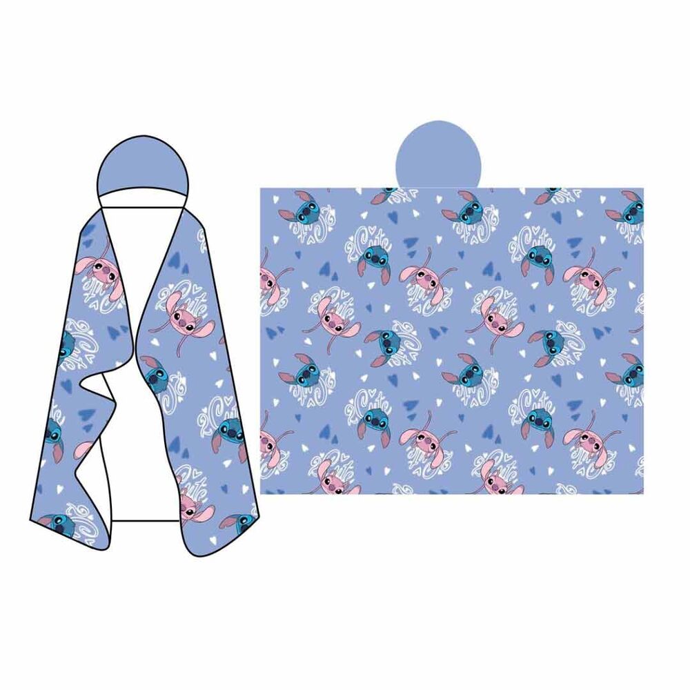 Manta coralina capucha Stitch Disney 120x150cm - Frikibase.com