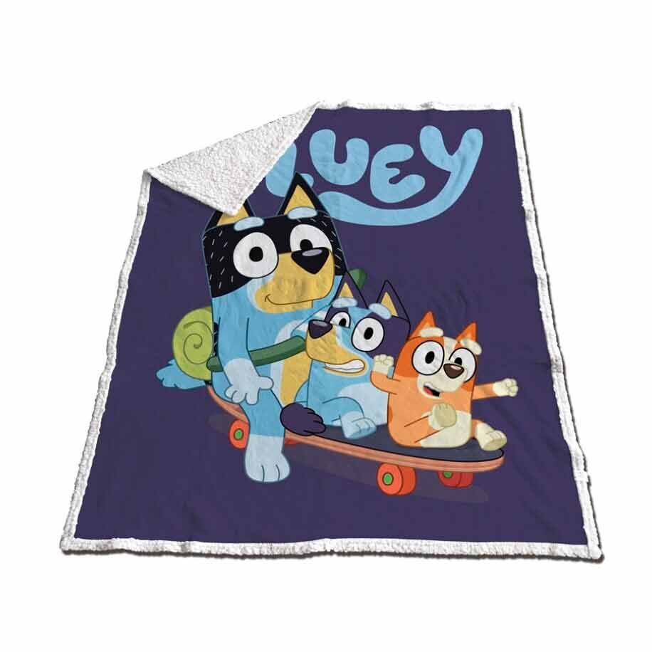 Manta coralina sherpa Bluey 120x150cm - Frikibase.com