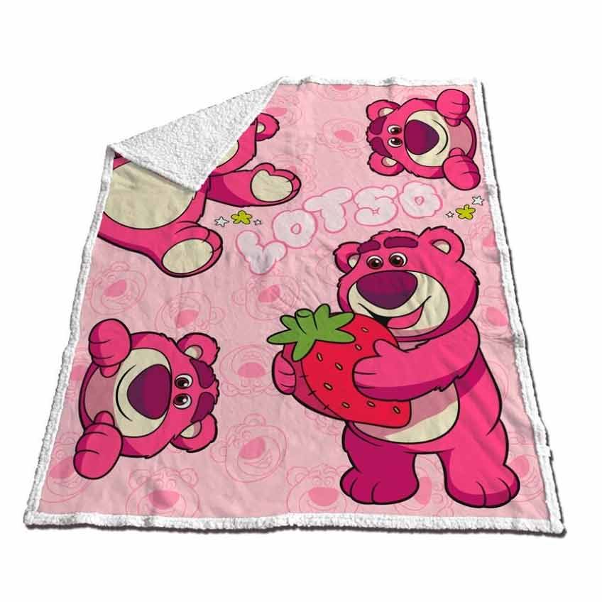 Manta coralina sherpa Lotso Toy Story Disney Pixar 130x170cm - Frikibase.com