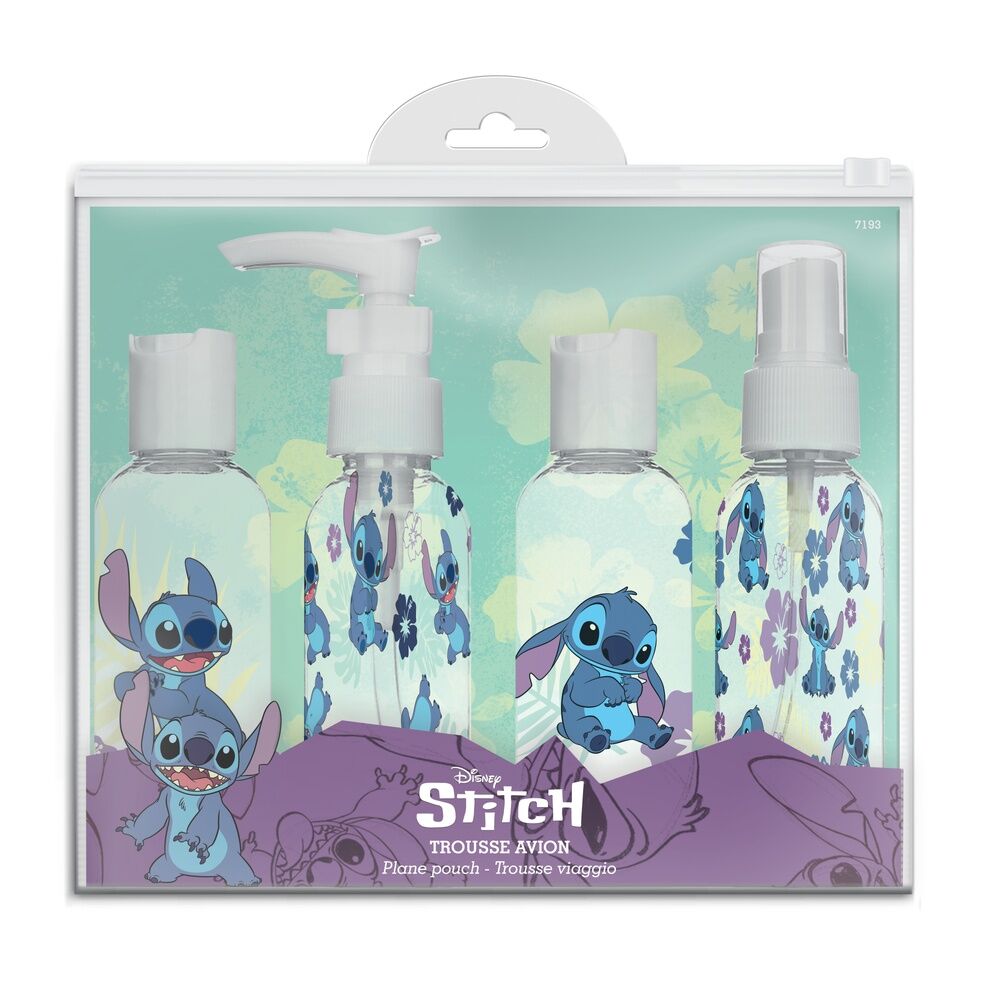 Neceser Viaje 4 frascos rellenables Stitch Disney - Frikibase.com