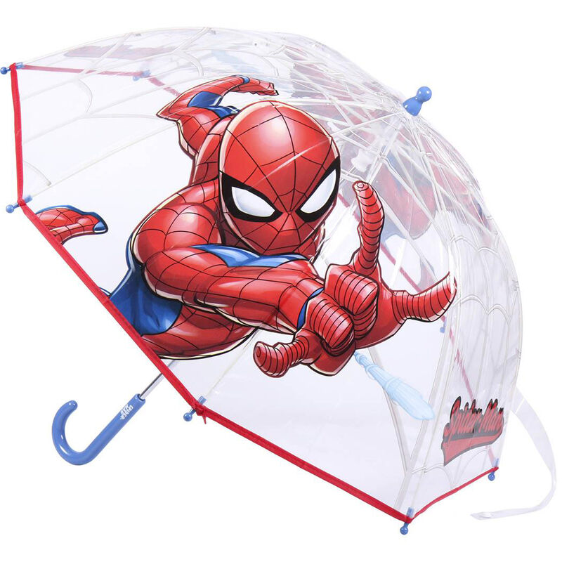 Paraguas manual burbuja Spiderman Marvel 45cm - Frikibase.com