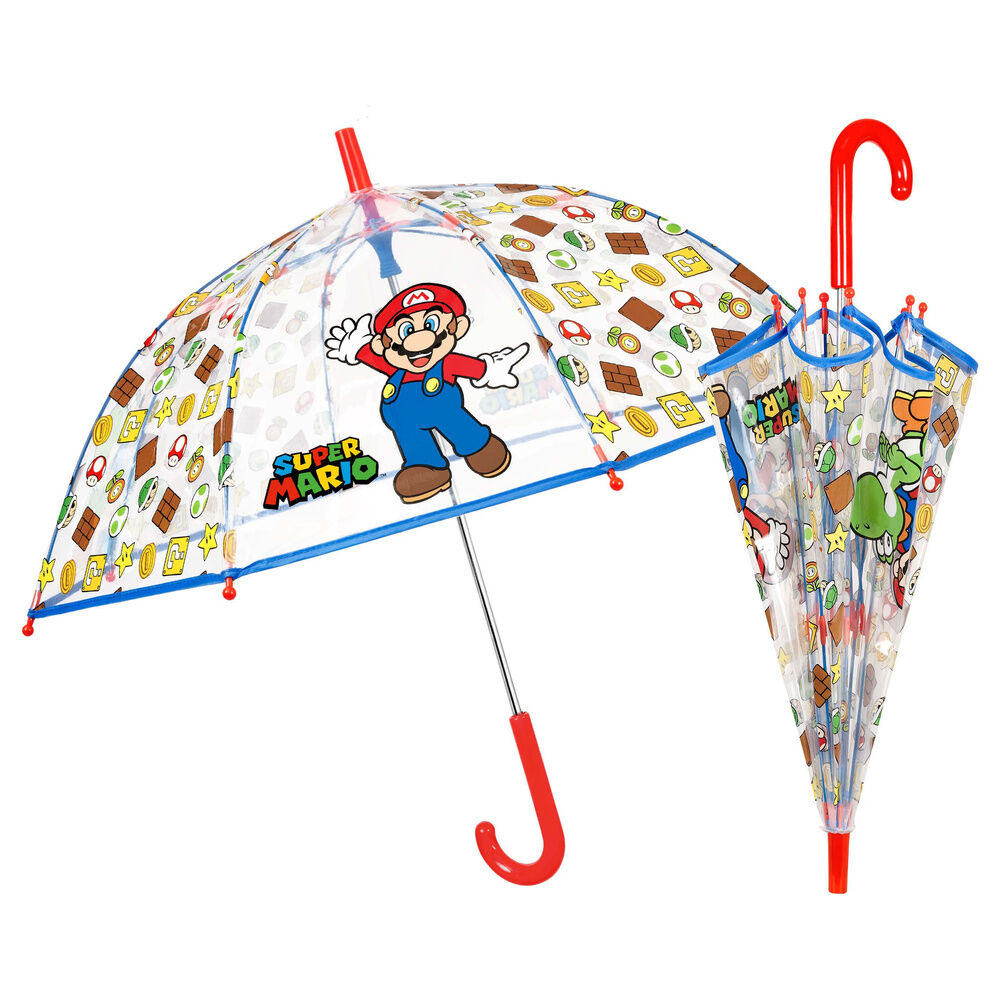 Paraguas manual Super Mario Bros 45cm - Frikibase.com