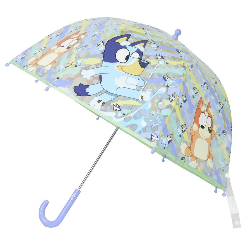 Paraguas manual transparente Bluey 48cm - Frikibase.com