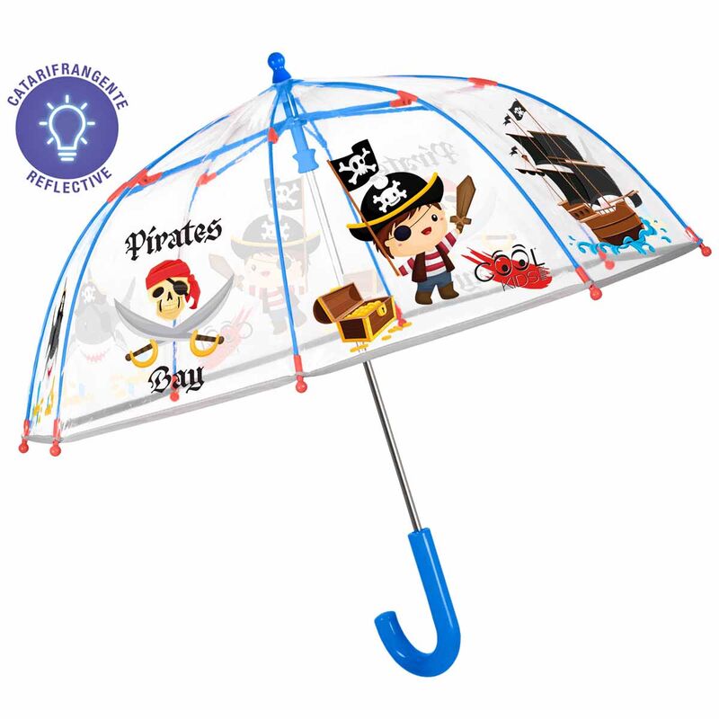Paraguas manual transparente Piratas 42cm - Frikibase.com