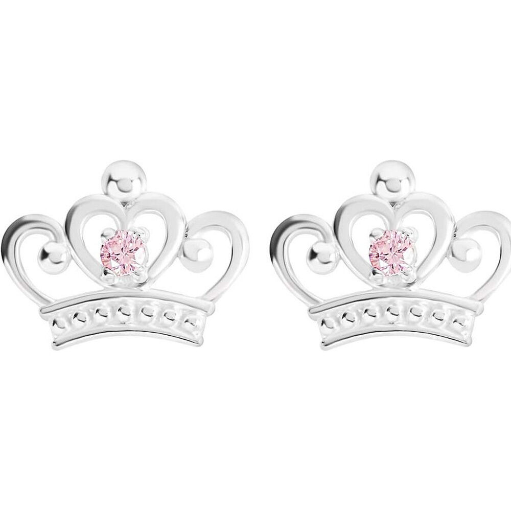 Pendientes Corona Princesas Disney plata - Frikibase.com