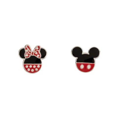 Pendientes Mickey & Minnie Disney plata - Frikibase.com