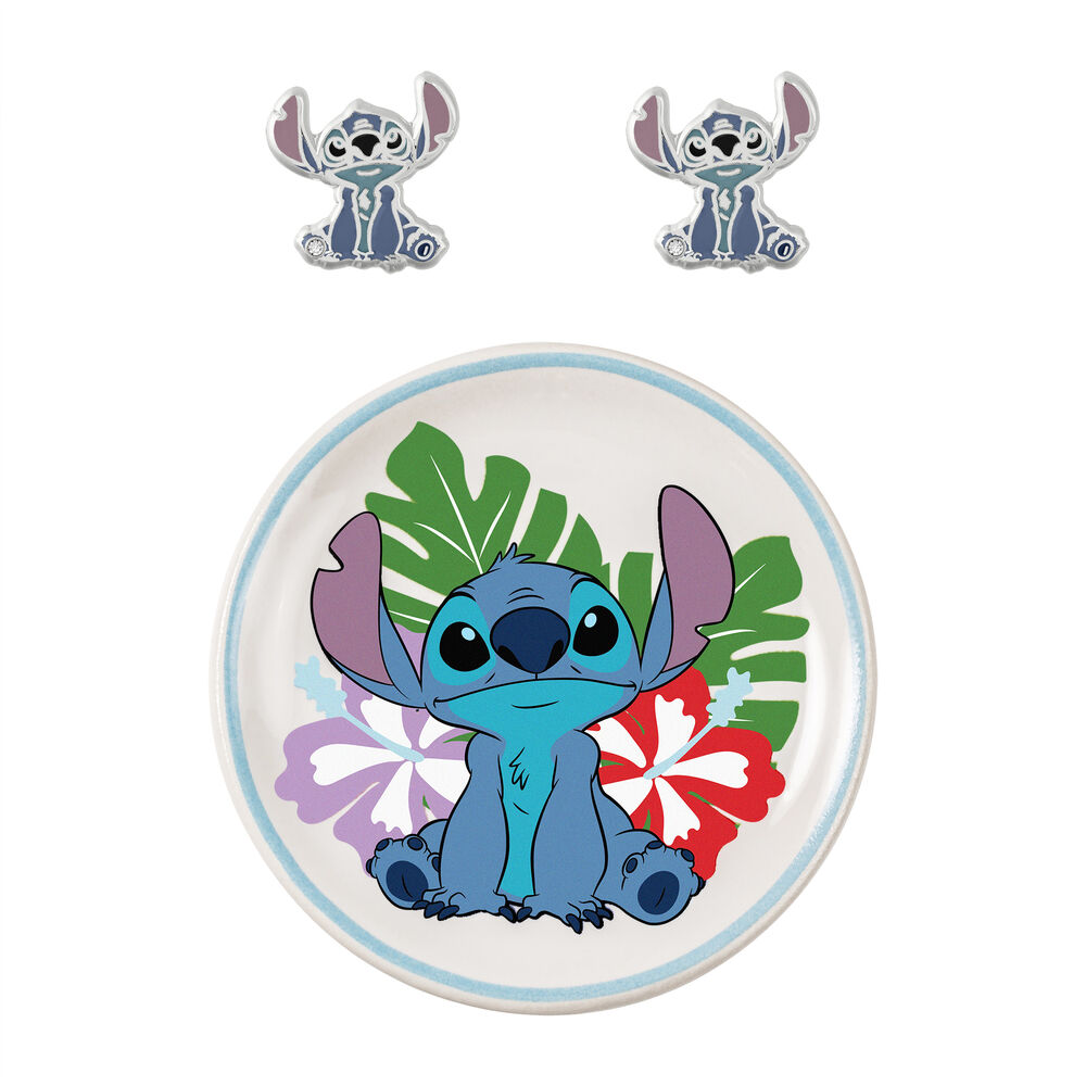 Pendientes + plato bisuteria Stitch Disney - Frikibase.com