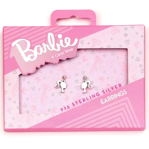 Pendientes Silhouette Barbie plata - Frikibase.com