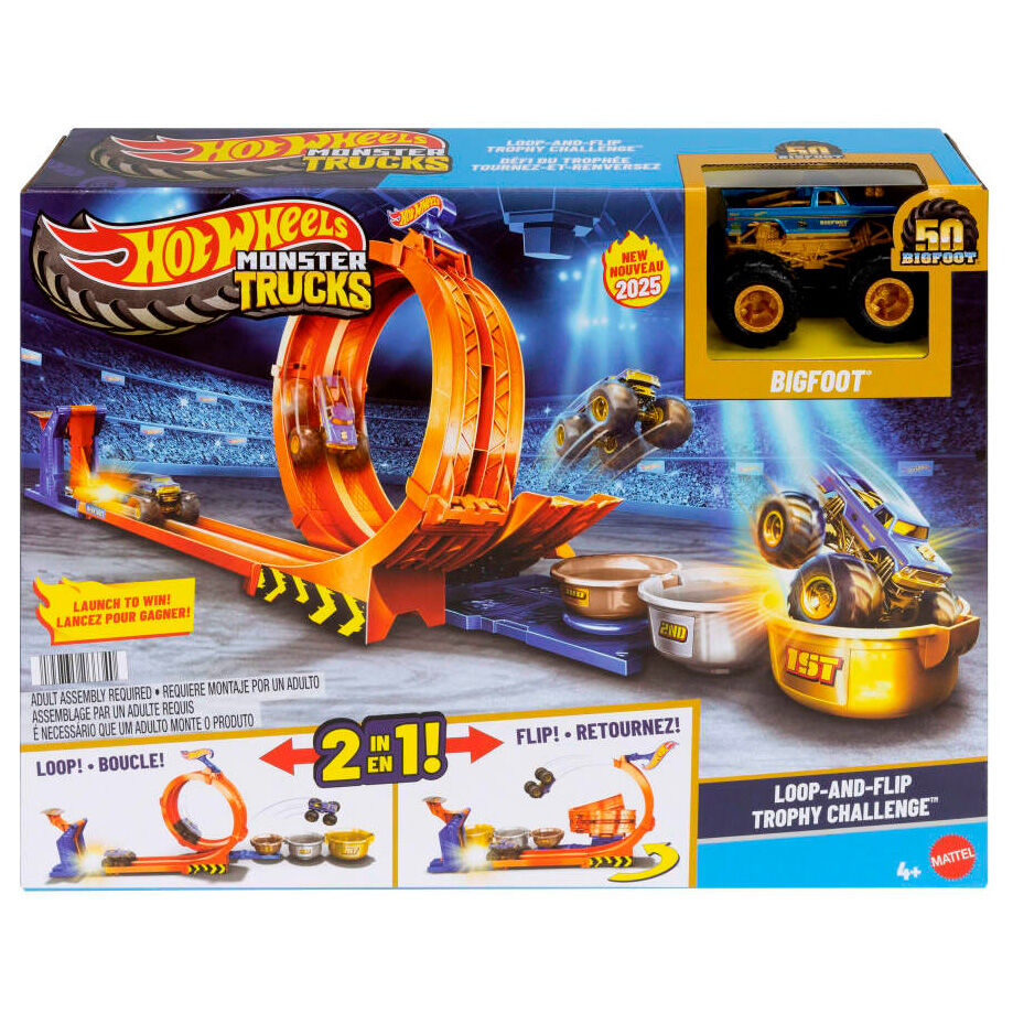 Pista Trofeo del Desafío Bigfoot Monster Trucks Hot Wheels - Frikibase.com