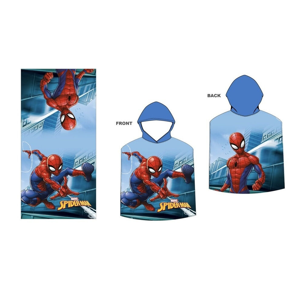Poncho toalla Spiderman Marvel microfibra - Frikibase.com