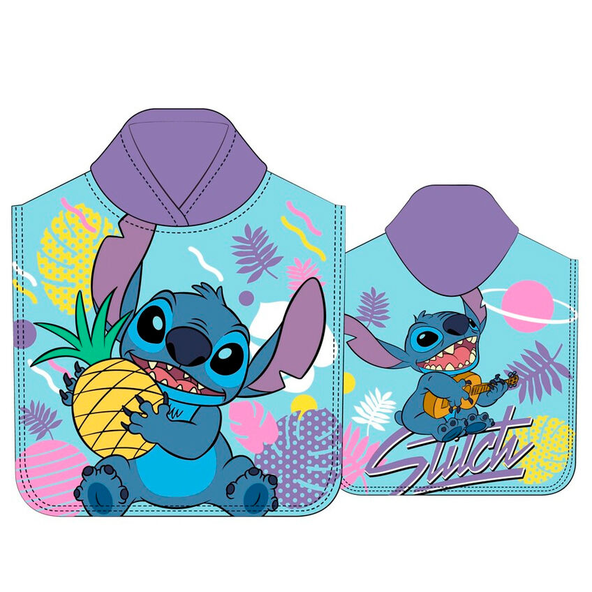 Poncho toalla Stitch Disney microfibra - Frikibase.com