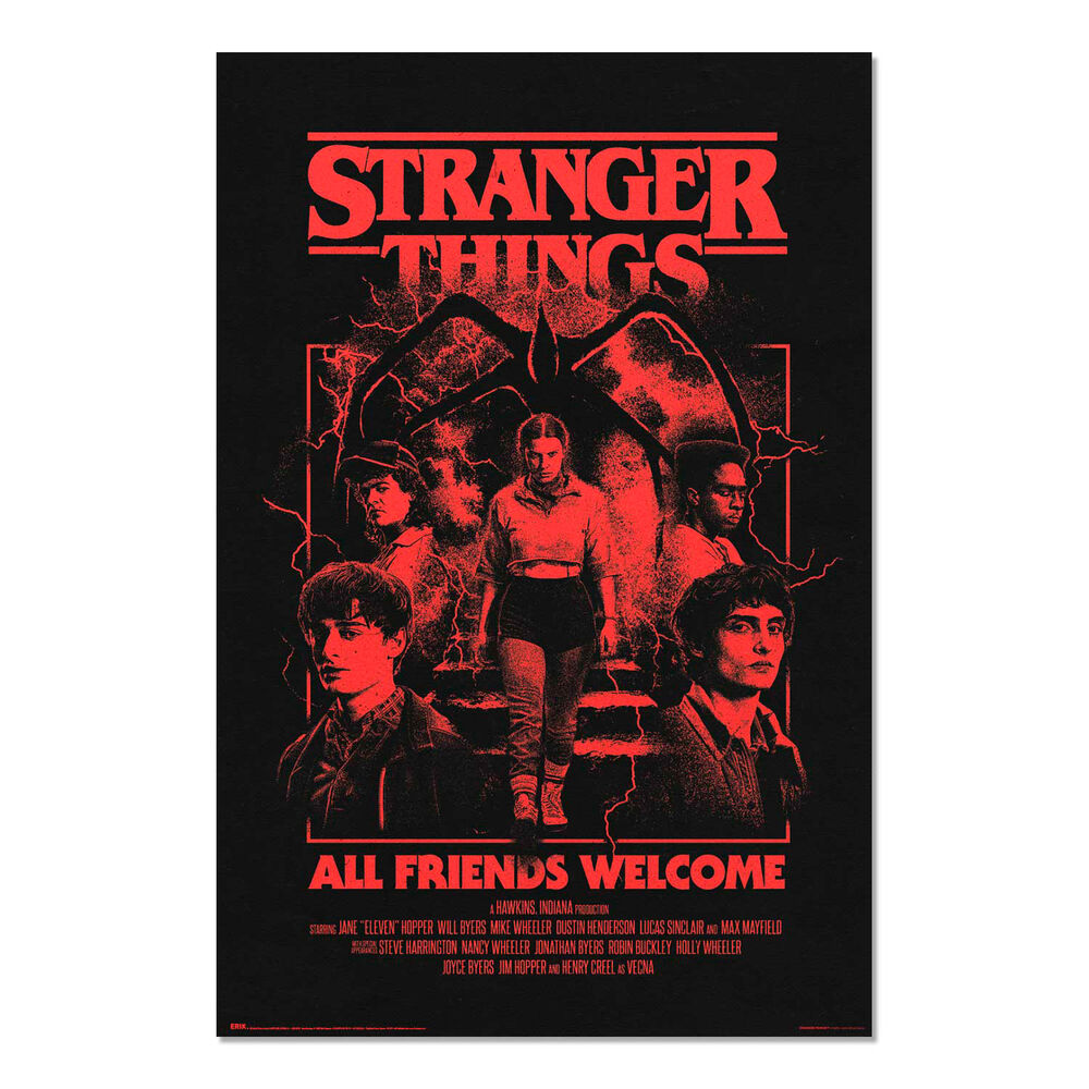Poster All Friends Welcome Stranger Things - Frikibase.com