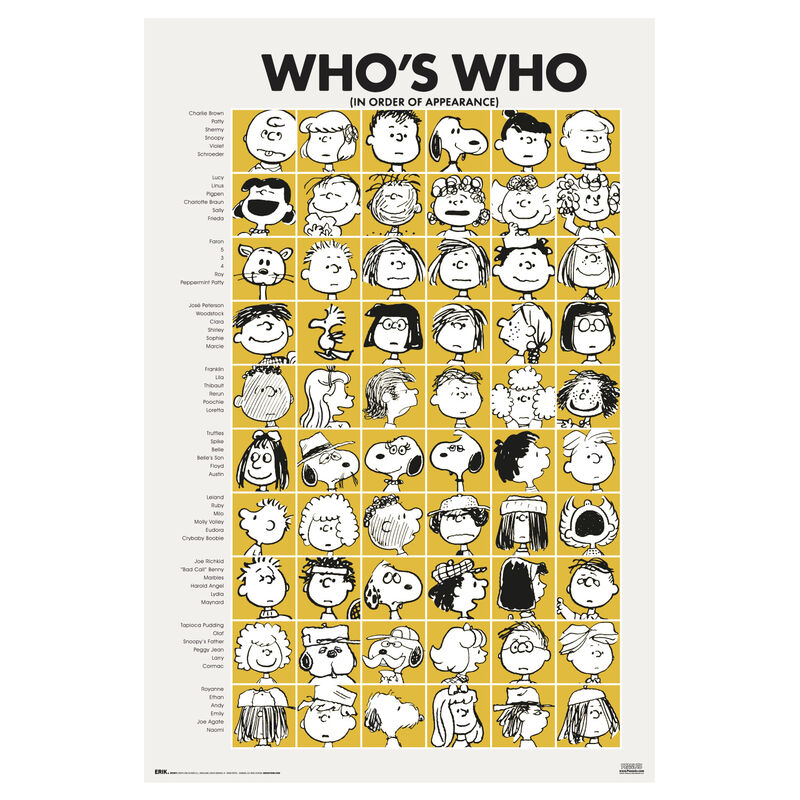 Poster Quien es Quien Snoopy - Frikibase.com