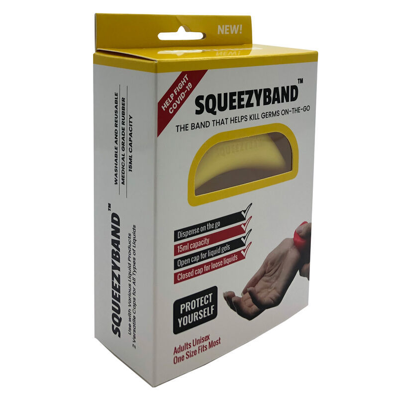 Pulsera Dispensadora de Gel Ajustable Amarillo adulto - Frikibase.com