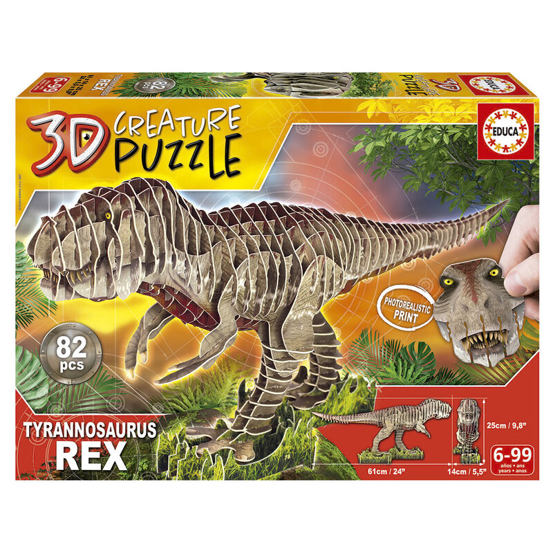 Puzzle 3D Creature T-Rex 82pzs - Frikibase.com