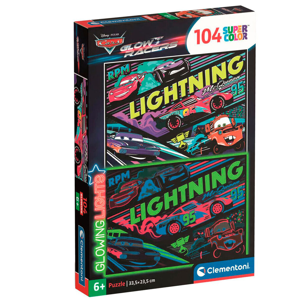 Puzzle glowing Cars Disney 104pzs - Frikibase.com