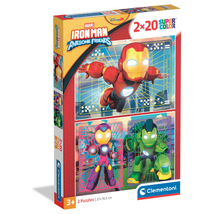 Puzzle Iron Man y Su Superequipo Marvel 2x20pzs - Frikibase.com