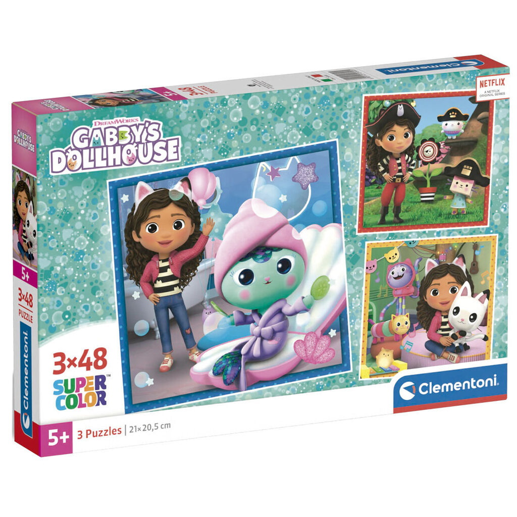 Puzzle La Casa de Muñecas de Gabby 3x48pzs - Frikibase.com