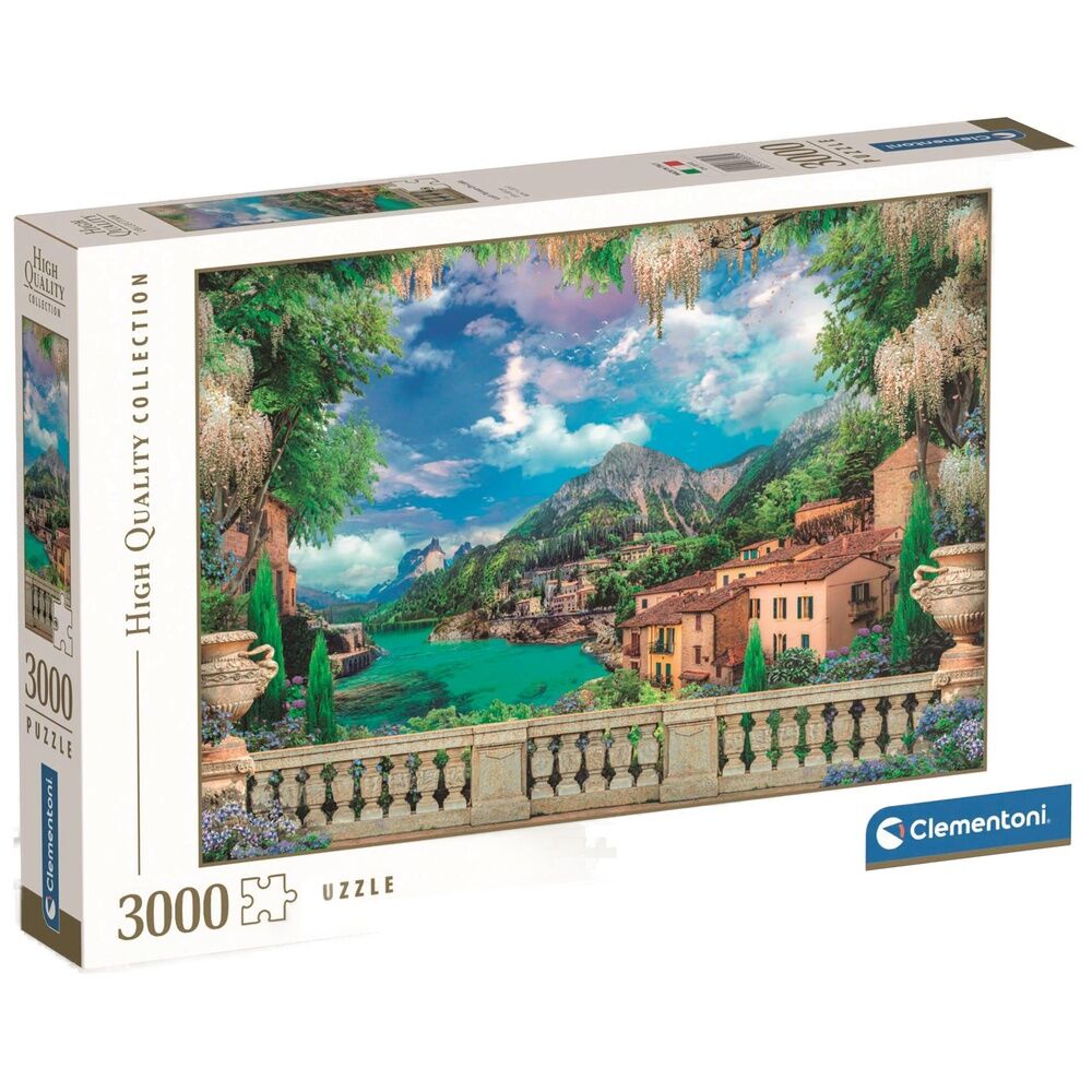 Puzzle Lush Terrace On Lake High Quality 3000pzs - Frikibase.com