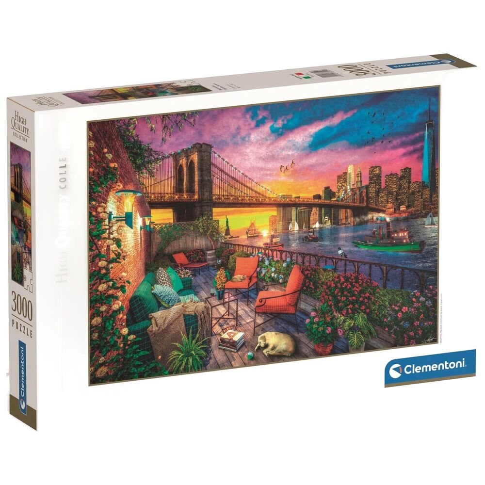 Puzzle Manhattan Balcony Sunset High Quality 3000pzs - Frikibase.com
