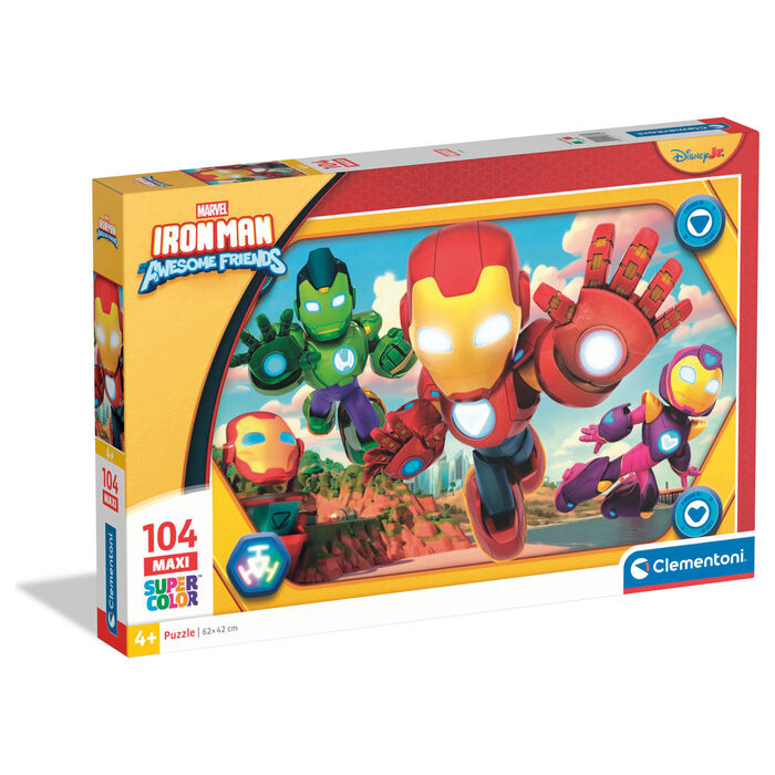 Puzzle Maxi Iron Man y Su Superequipo Marvel 104pzs - Frikibase.com