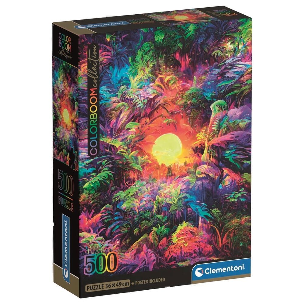 Puzzle Psychedelic Jungle Sunrise Color Boom 500pzs - Frikibase.com