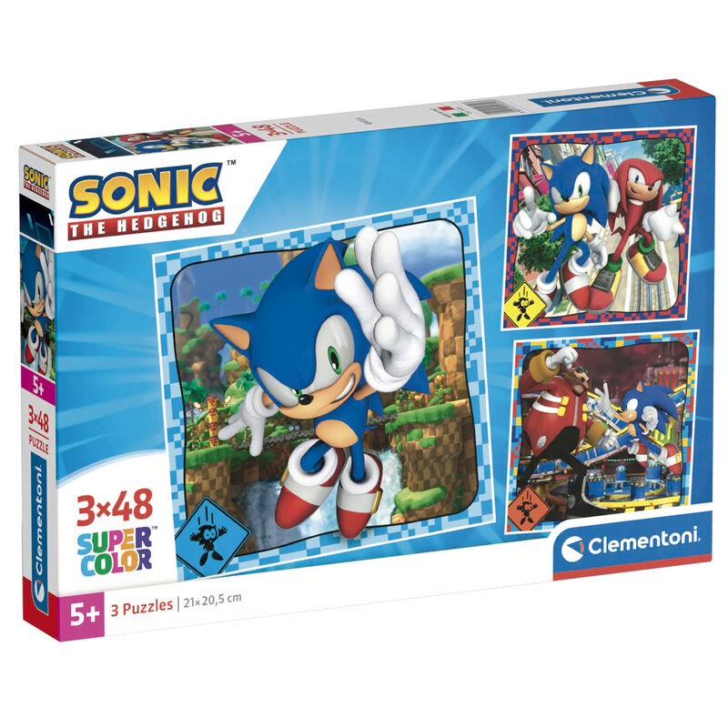 Puzzle Sonic the Hedgehog 3x48pzs - Frikibase.com
