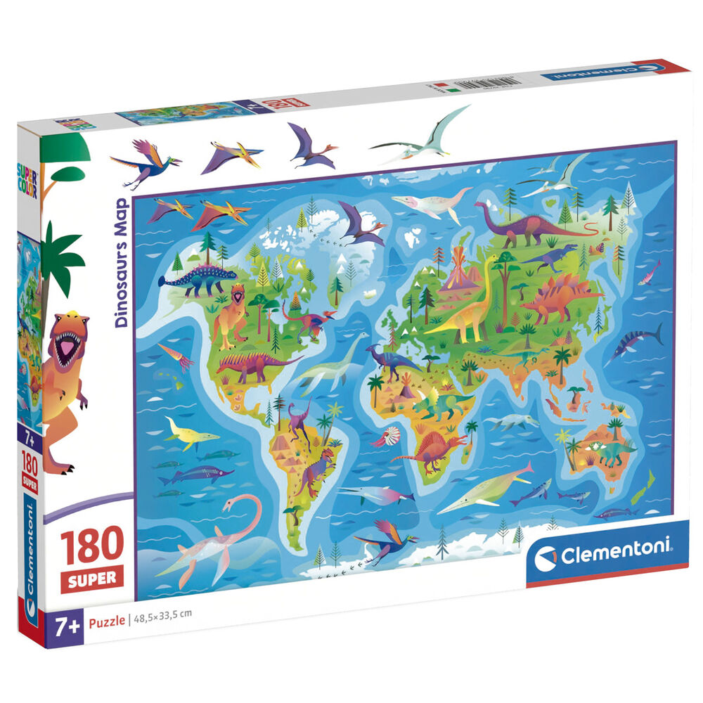 Puzzle super Mapa Dinosaurios 180pzs - Frikibase.com
