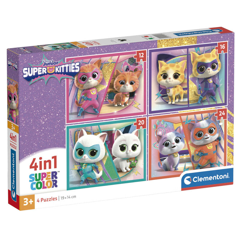 Puzzle SuperKitties Disney 12-16-20-24pzs - Frikibase.com
