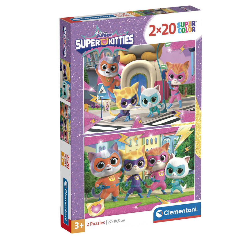 Puzzle SuperKitties Disney 2x20pzs - Frikibase.com
