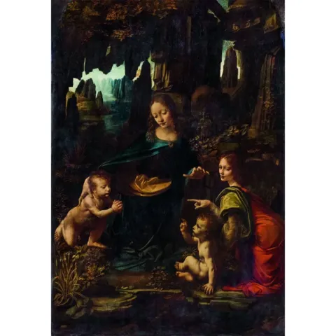 Puzzle The Virgin of the Rocks Leonardo Museum 1000pzs - Frikibase.com