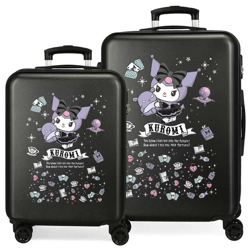 Set 2 maletas trolley ABS Fortune Telling Kuromi Hello Kitty 55/65cm - Frikibase.com